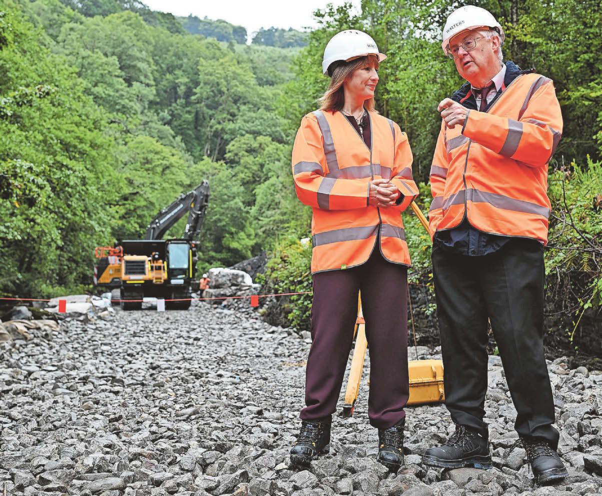 Chancellor voices rail station plans as she visits old coal tip