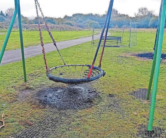 Play area set alight in act of 'vandalism'