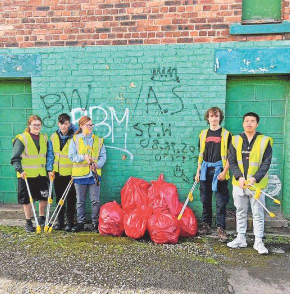 Youngsters cleaning up in community