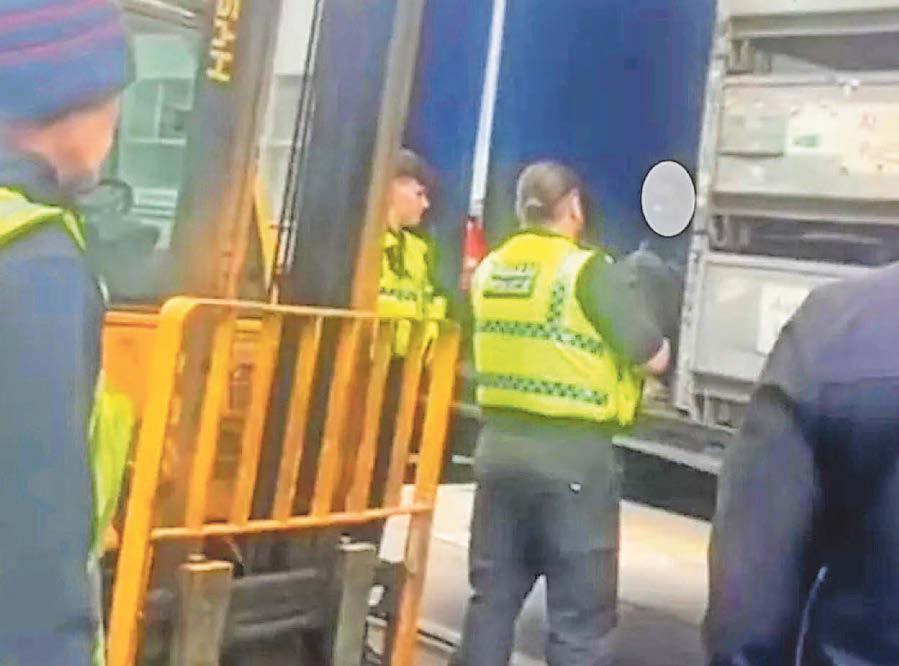 Police arrest teenager hiding in back of lorry