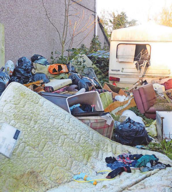 Action call over piled-up waste