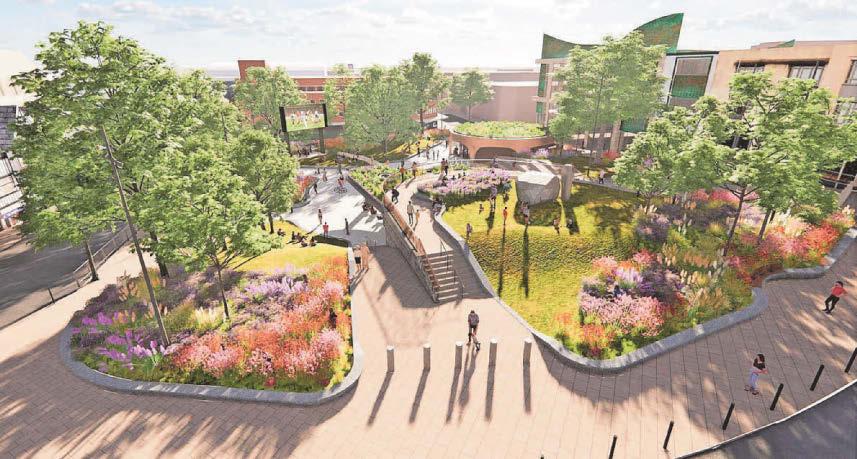 Rubble and fencing leaves site virtually unrecognisable