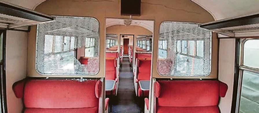 Heritage railway carriages 'trashed'