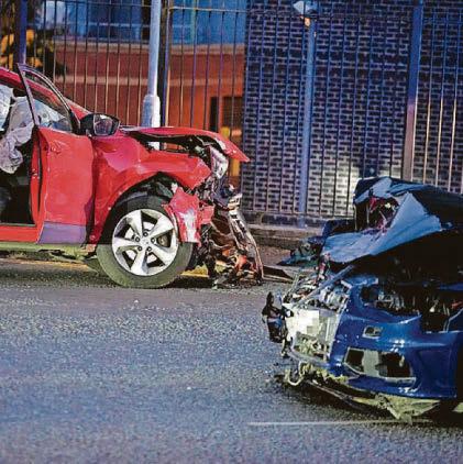 Search for driver after crash