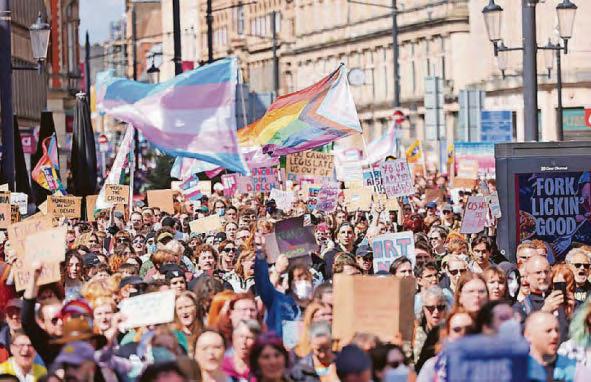 Hundreds march through city in court ruling protest