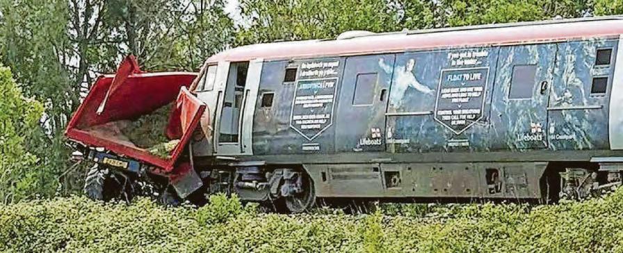 Train-crash tractor driver asked permission to cross