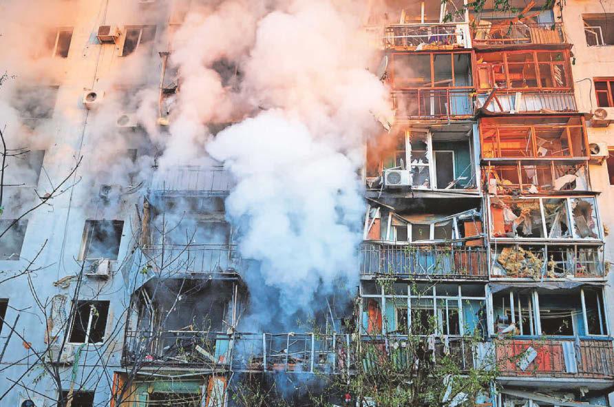 At least four killed in barrage of Russian strikes