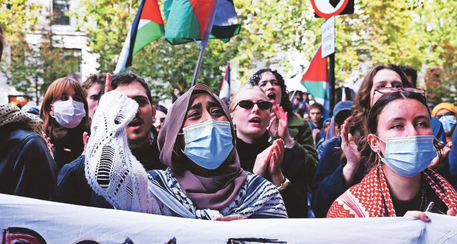 First Minister stops short of condemning Palestine protests