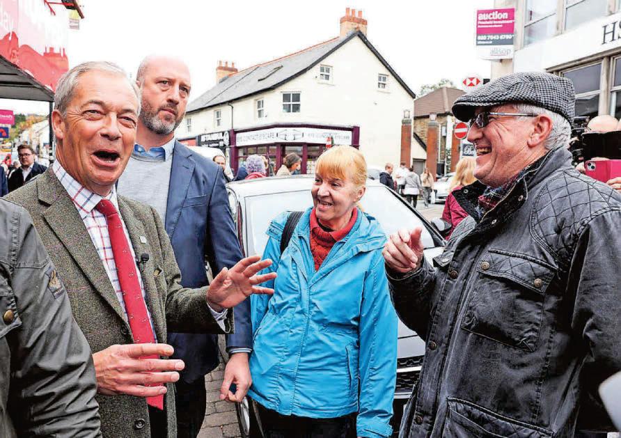 It's the Farage show as candidate stays quiet