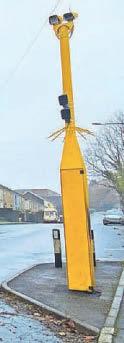 Damaged speed camera replaced