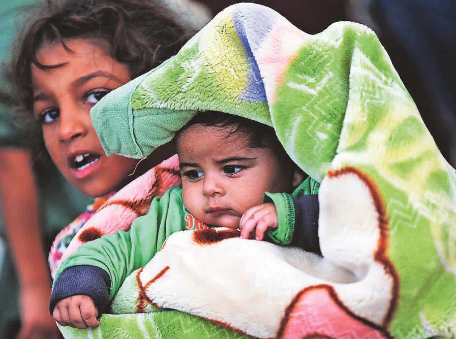 Winter weather brings misery to Gaza shelters