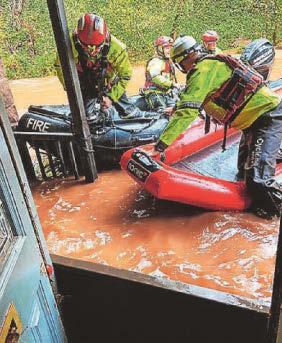 Firefighters' union points to cuts as Monmouth hit by floods