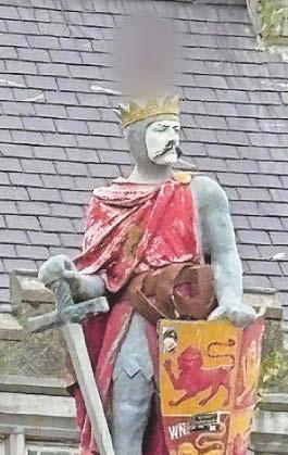 Anger after iconic statue is defaced
