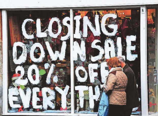 Drop in rate of business closures