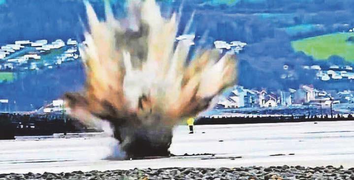Boom! Explosion rocks beach