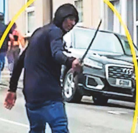 Sword drawn in 'Wild West' fight