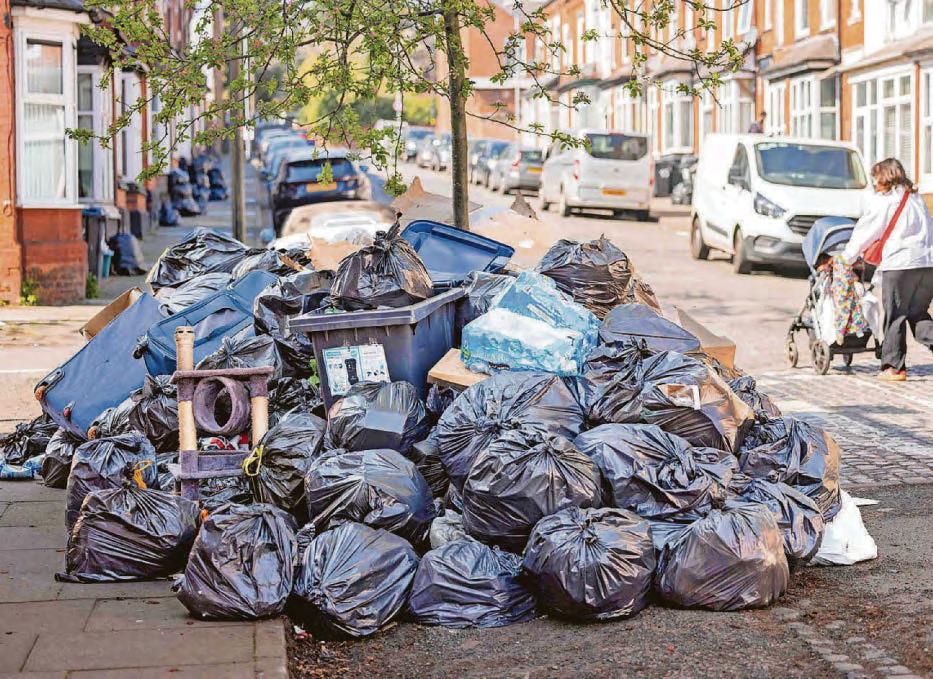 'THE BIN BAGS WILL JUST PILE UP AGAIN - WE'RE USED TO IT'