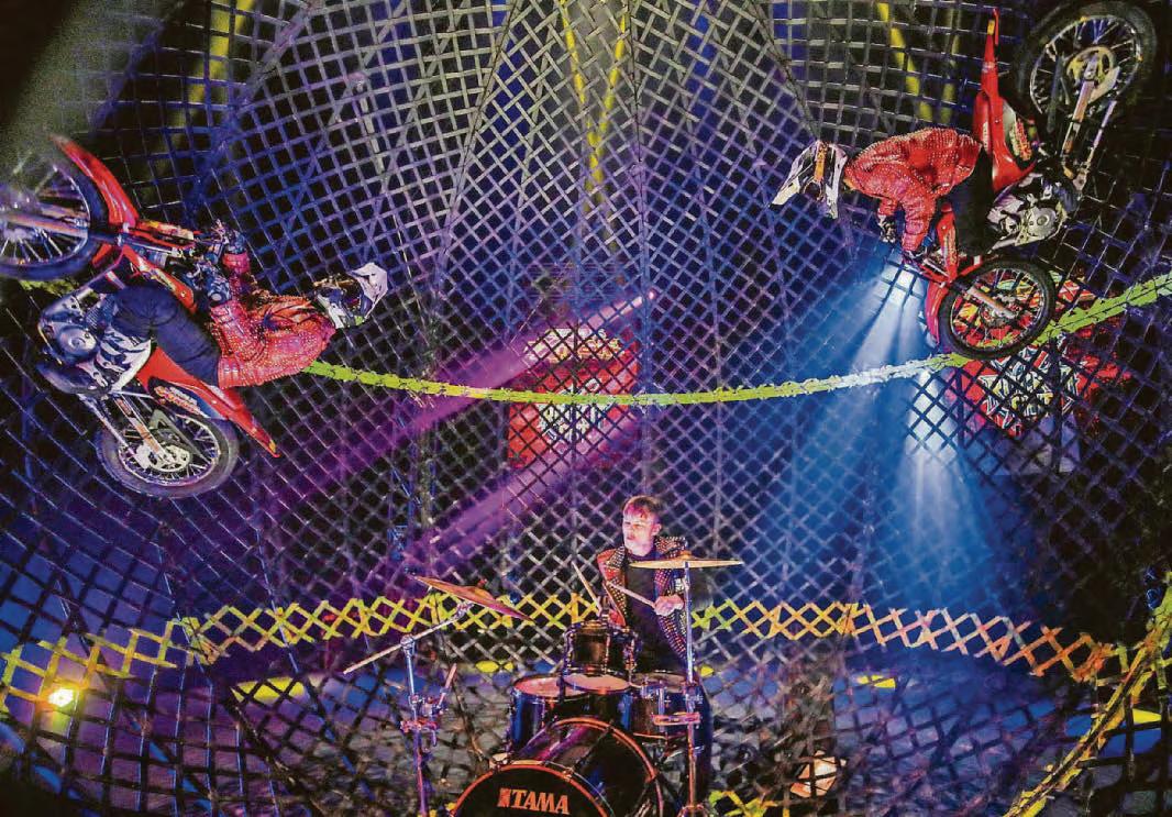 DRUMMER BRANDON BEATS THE GLOBE OF DEATH!