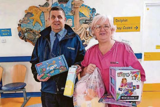 Stagecoach staff's gifts for Stepping Hill youngsters