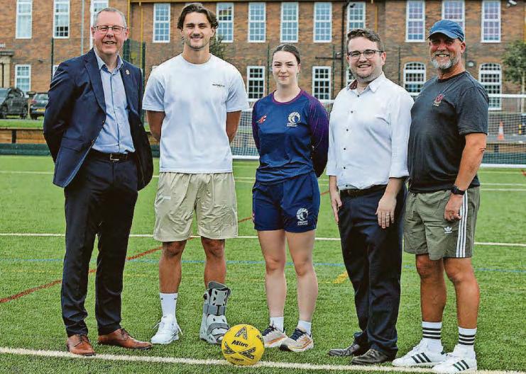 England star pitches in at new 3G facilities