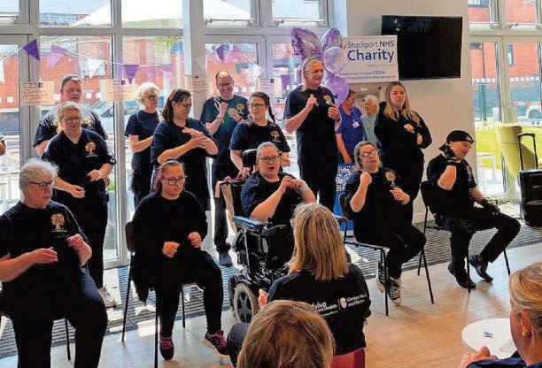 Choir visits with performance of inclusive form of language