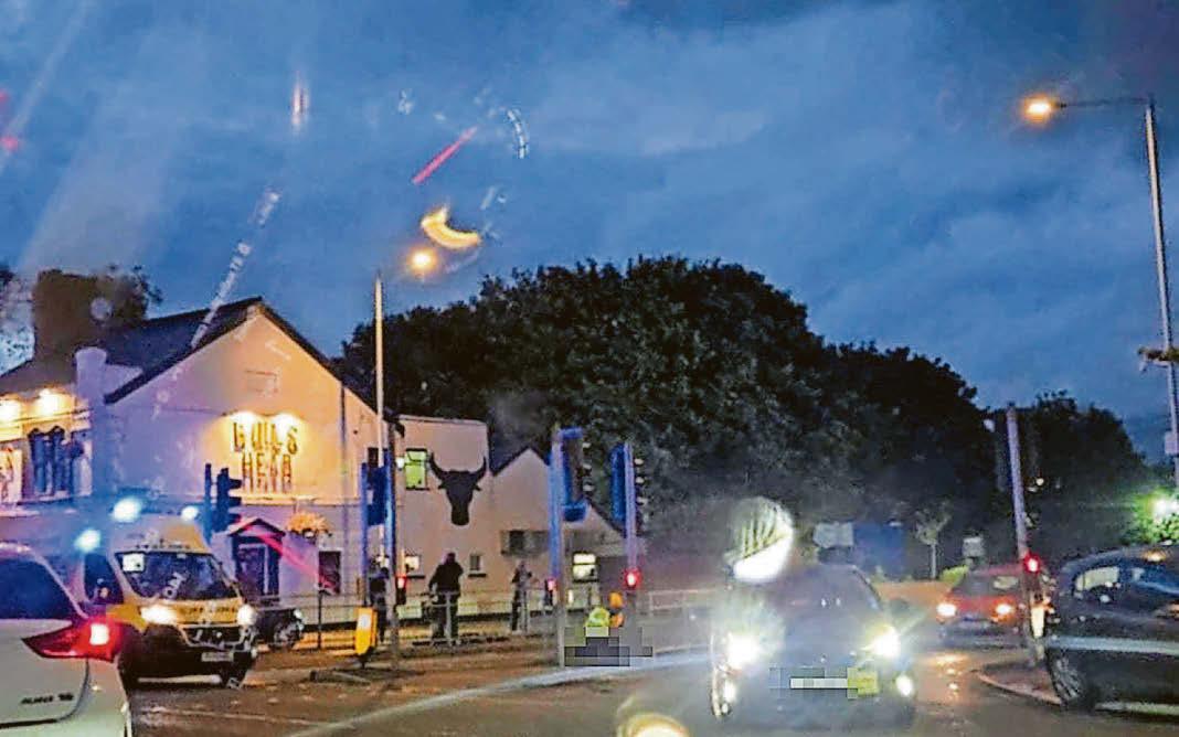 Two are 'thrown from bike' in crash