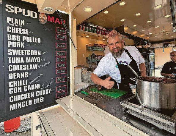 Spud Man mania gridlocks village