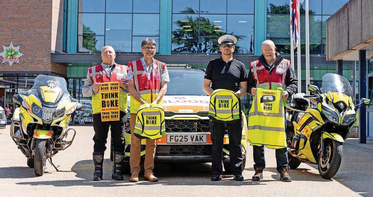 Police and blood bikers unite for road safety
