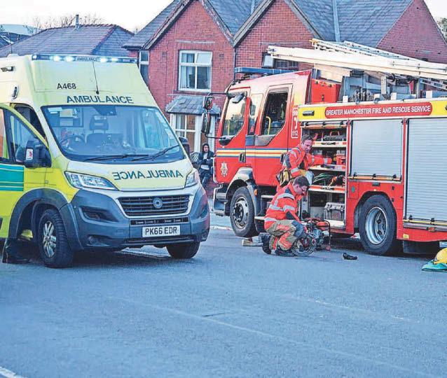 Emergency services scrambed after collision