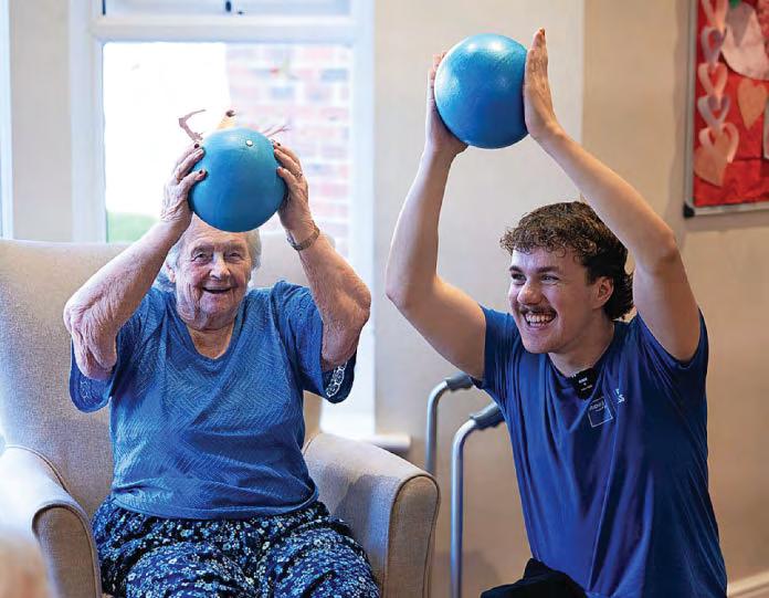 TikTok star visits care home to help 'make exercising fun'