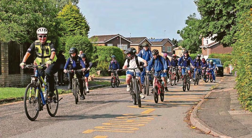 Officers take to two wheels to highlight safety on the roads