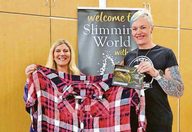 Super-slimmer Sam is delighted to give away her old clothes!