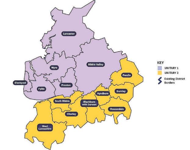 Proposal remaps 15 councils into just two