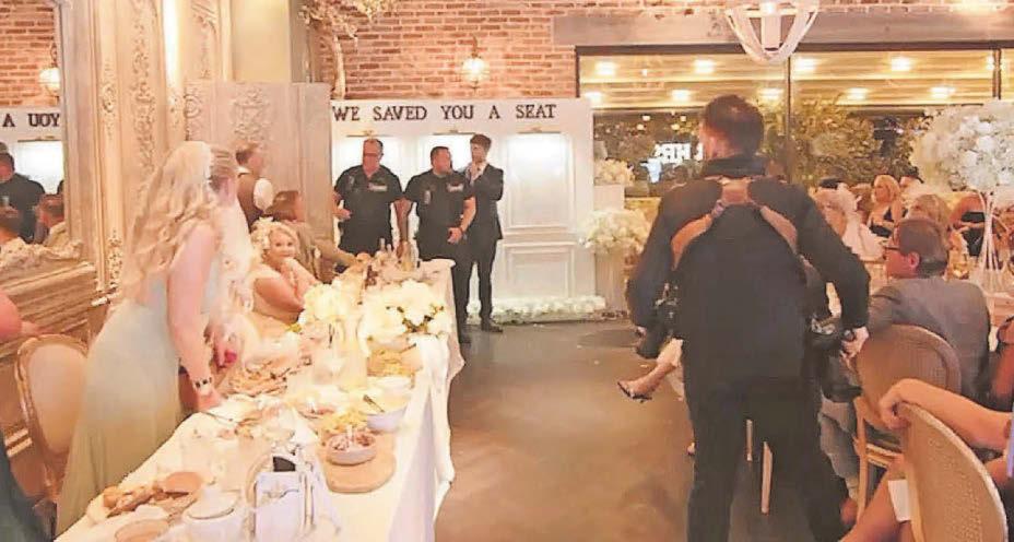 Arresting sight as guests pranked on wedding day