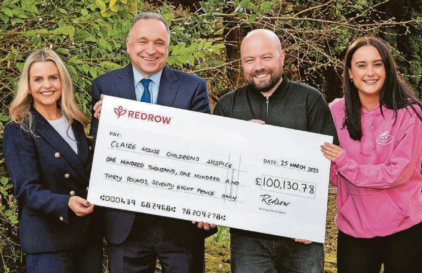 Builder hands over £100k children's hospice boost