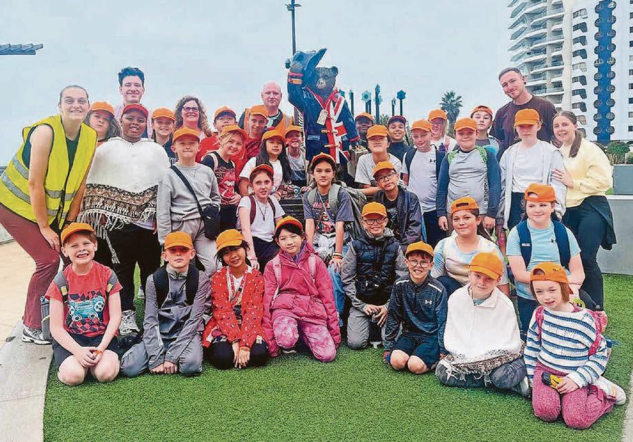 Paddington takes his hat off to pupils who visit him in Peru