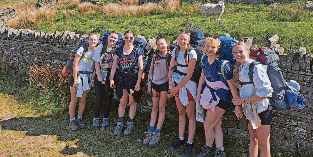 Students close to DofE award after challenging 2-day hike