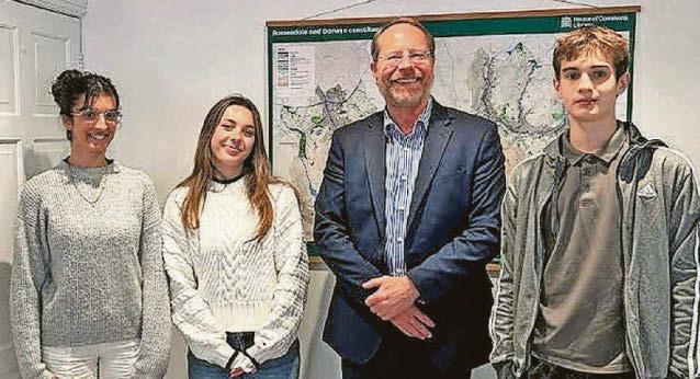 Students try their hand at helping out MP MacNae