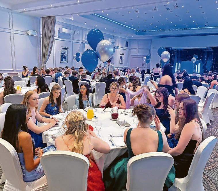 Students celebrate completing their exams with a prom party to remember