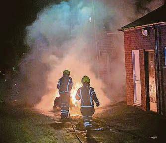 Deliberate bin fire and false alarm on same day in street