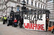 'Welfare not warfare' say protesters