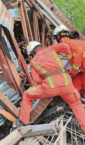 Caught in quake terror