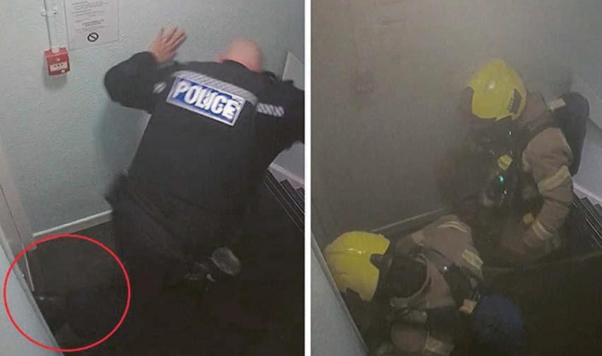 'Absolutely selfless' officer praised for his heroics during blaze