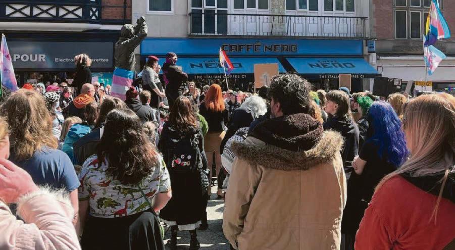 Trans rights protesters respond to court ruling