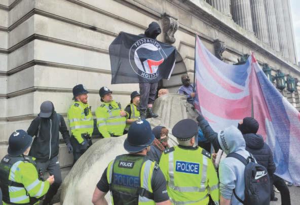 Rival sides shout each other down in protests