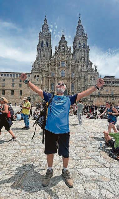 565 miles in 35 days is pretty good going for a fundraising pilgrim with dodgy knees!