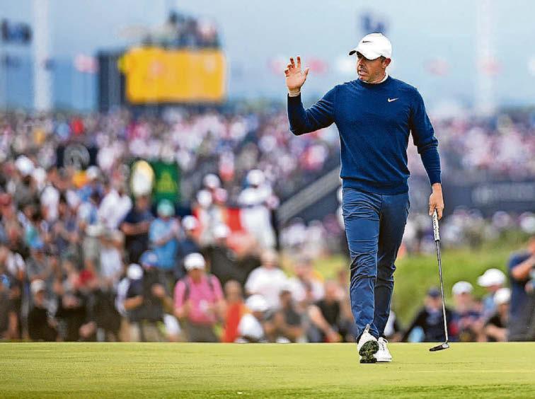 Mixed bag in second round of Rory's roller-coaster Open