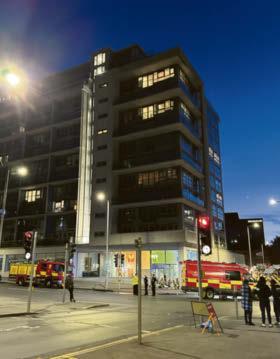 Block of flats covered in Grenfell-style cladding