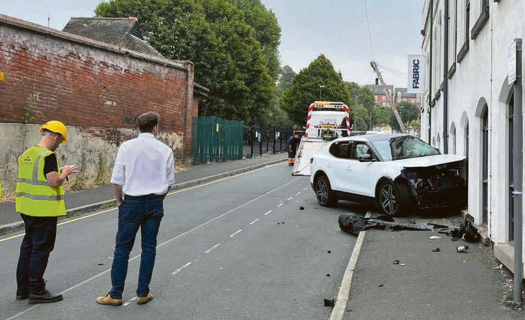 'It's crazy... The airbag came up and the car just spun out of control'