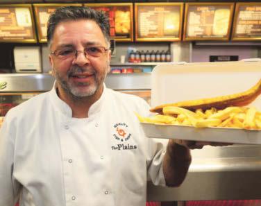 Peter back at chip shop that’s been in his family for 75 years